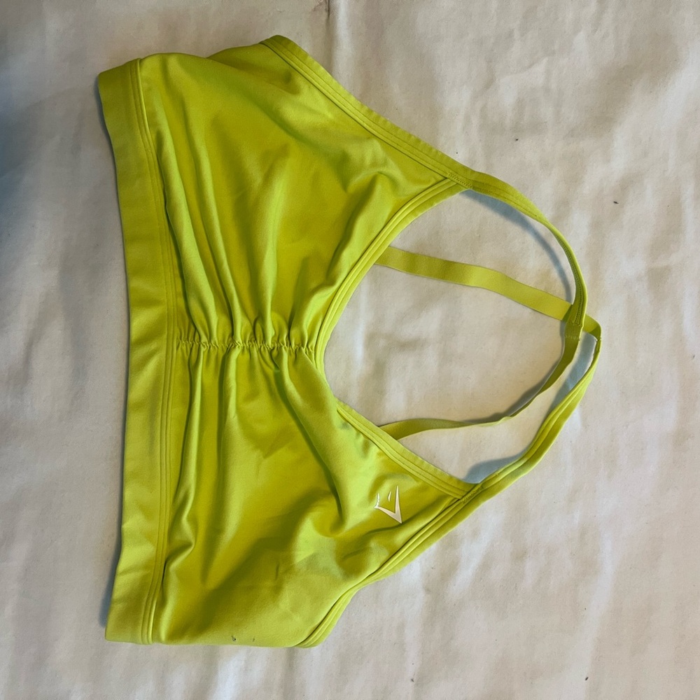 Yellow Gymshark Sports Bra